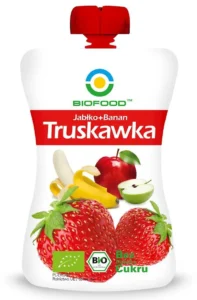 Mus truskawka+banan+jabłko  200 g bezglutenowy BIO BioFood