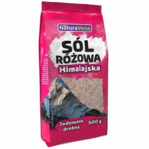 Sól himalajska różowa drobno mielona jodowana 500 g NATURAVENA