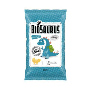 Chrupki kukurydziane z solą morską bezgl. 50 g Bio, BIOSAURUS
