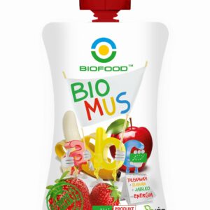 Mus truskawka+banan+jabłko  90 gBIO BioFood