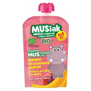 Mus owocowo-warzywny banan brzoskwiniaburak BIO 100 g MUSIAKI