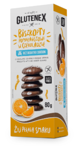 Biszkopty pomarańczowe w czekoladzie b/c bezglutenowe 80 g GLUTENEX