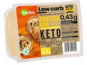 Bułeczki mini z sezamem o obniżonej ilości węglowodanów bezglutenowe KETO (4szt.)100 g BALVITEN