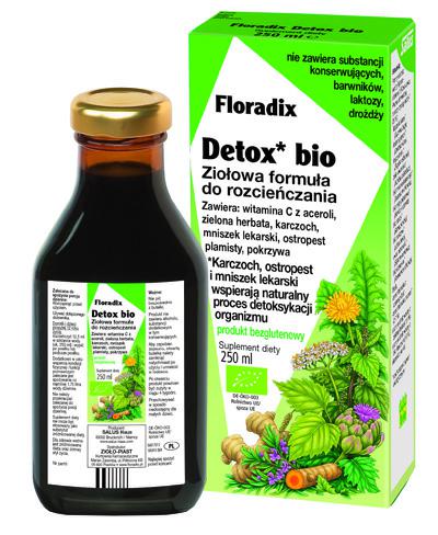 Detox w płtynie bezglutenowy BIO 250 ml SALUS (FLORADIX)