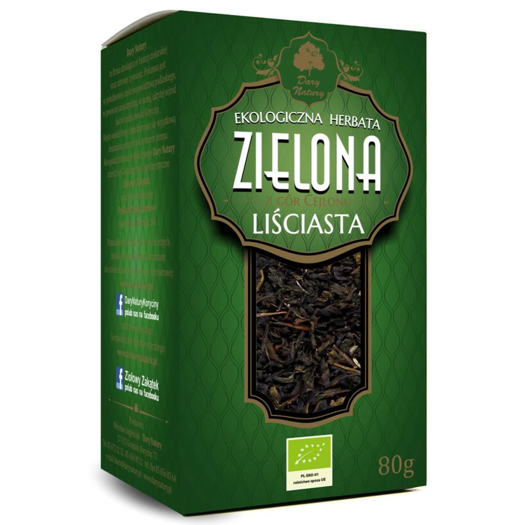 Herbata zielona lisciasta Bio 80 gZ Gór Cejlonu DARY NATURY