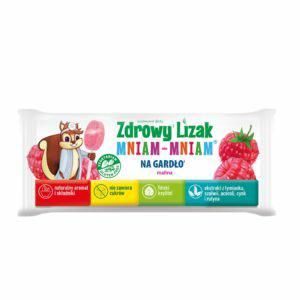 Lizak Zdrowy malina na gardło 6g,Mniam-Mniam