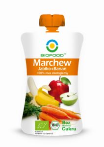 Mus jabłko-marchew -banan 120 g BIObezglutenowy BioFood
