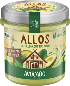 Pasta kremowa z awokado bezglutenowa BIO 140 g ALLOS
