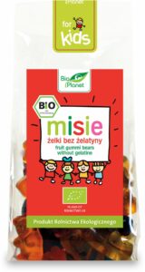 Żelki misie bez żelatyny BEZGLUTENOWE BIO 100 g BIOMINKI