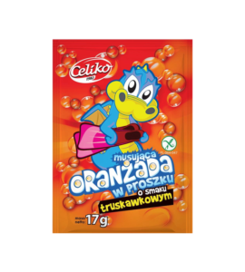Oranżada musująca w proszku truskawkabezglutenowa 17g - celiko