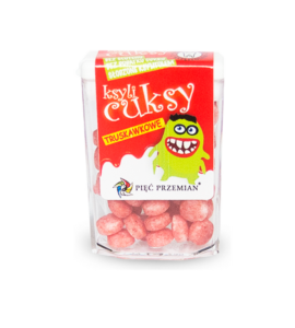 CUKIERKI Z KSYLITOLU KSYLICUKSYsmak truskawkowy bezglutenowe 13g - Pięć Przemian