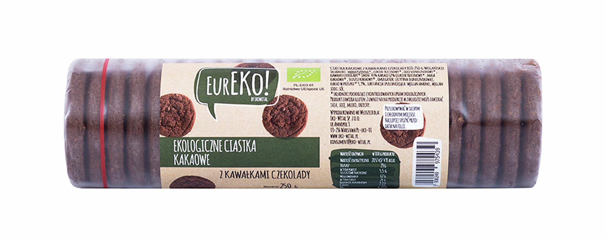 Ciastka kakaowe z kawałkami czekolady Bio 250 g GANDOLA