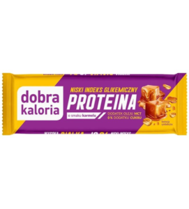 Baton proteinowy karmel bez dodatku cukru niski ig 45g
