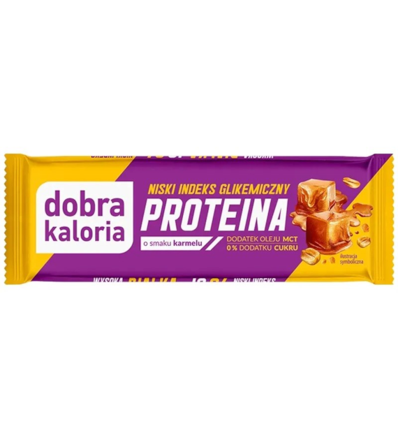 Baton proteinowy karmel bez dodatku cukru niski ig 45g