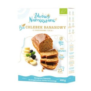 CHLEBEK bananowy z nasionami chia BIO bezgl. 400 g ZDROWO NAMIESZANE,
