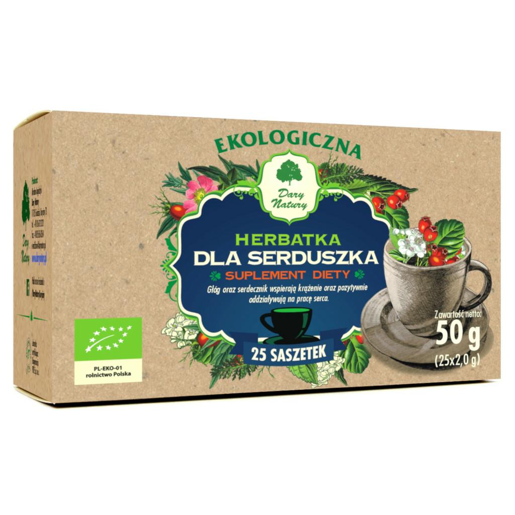 Herbatka dla serduszka BIO 25 x 2 gsuplement diety DARY NATURY