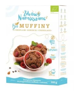 MUFFINY z kroplami gorzkiej czekolady BIO bezgl. 300 g ZDROWO NAMIESZANE,